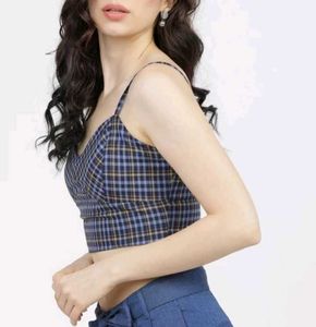 Unused Blue Crop Top
