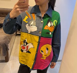 Looney Tunes Patchwork Oversized Shirt