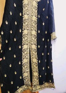Black Kashmiri Work Kurti