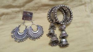 Diwali sale ON! Oxidized Silver Earrings