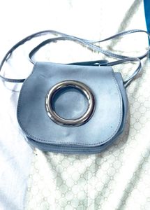 Grey Circle Crossbody Bag