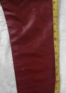 Burgundy Fox Leather Look Jacket