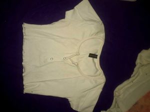 Casual Button-Up Crop Top