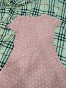 Pink Heart Print Dress