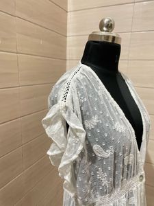 White Paisley Maxi Cover-Up