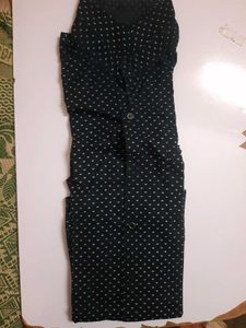 Dark Navy Blue White Dotted Shirt - XL