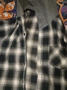 Hooded Plaid Shirt