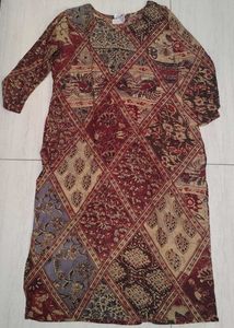 Vintage Patchwork Print Dress