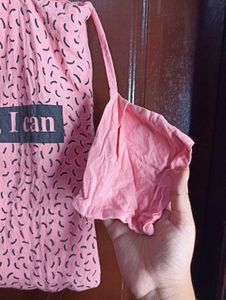 Pink Graphic Tote Bag