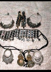 Traditional Oxidized Silver Jewelry Set