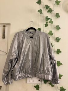 Silver Bomber Jacket