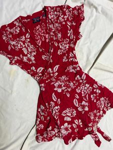 Red Wrap Up Beach Dress ❤️‍🔥🫶🏼
