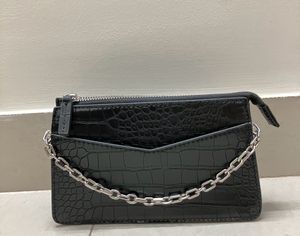 Mango Black Croc Effect Slingbag