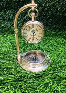 Hanging Clock With Compass.
