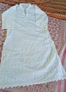 White Chikankari Kurti