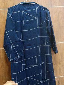 Navy Printed Casual Dress