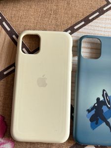 Iphone 11 Hard Cover And red Silicon Case