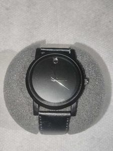 Black Leather Watch