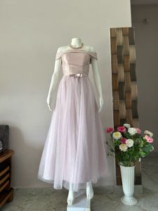 Lilac Pink Off shoulder Gown
