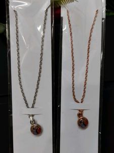 Radha Krishna Photo Pendants - Silver &  Rose Gold