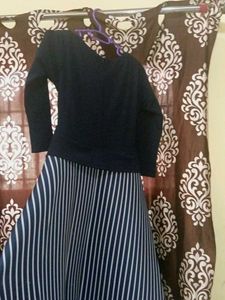 Striped Dress with Jacket
