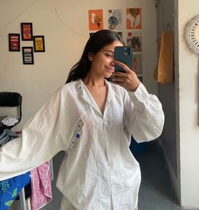 Oversized White Button-Down