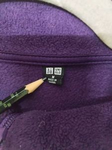 UNIQLO Purple Fleece Zip-Up Jacket