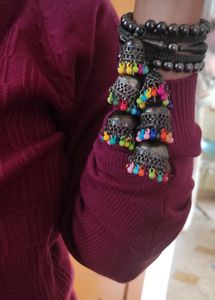 Colorful Jhumka Bracelet (bohemian style)