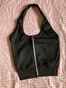 Zip Front Brand New Cropped Top