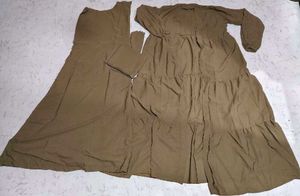 Elegant 4 Frill Shrug Abaya, Burqua Four Piece Set