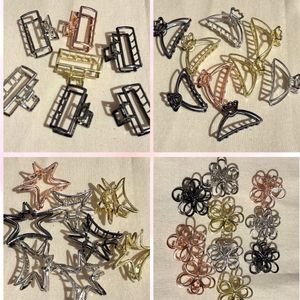 Mini Metal Claw Clips (Assorted Pack Of 5)