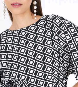 Kibo Brand Chic Geometric Print Romper