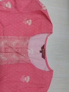 Pink Straight Kurti