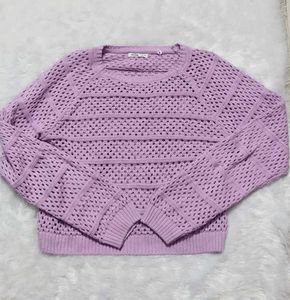 Lavender woollen sweater for women