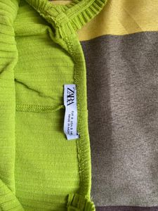 SALE!!Zara Lime Ribbed Midi
