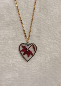 Heart Resin Pendant with chain