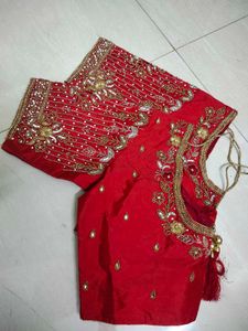 Red maggam blouse