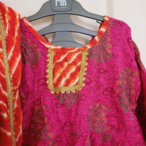 Festive Kurta- Dhoti Salwar Set For 4-6 Yrs