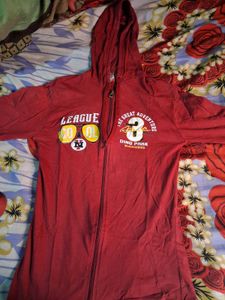 Red Blackseries Hooded Zip-Up Jacket (Full Sleeve)