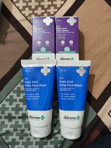 pack of 4, kojic acid face wash & serum