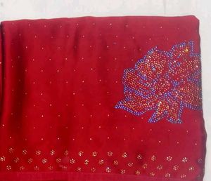 Excellent stone work saree with blouse