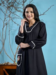 Elegant Black Kurta Pant Set
