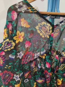 Floral Sheer Tunic Top