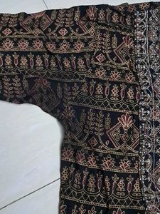 Zari Work Black Kurti Top
