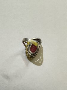 SILVER Vintage Coral Ring