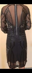 Sheer Black Embroidered Dress