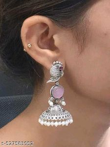 Peacock Jhumka Earrings