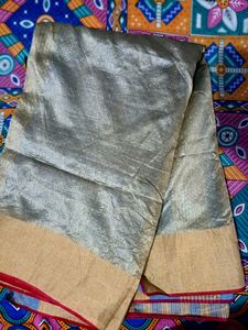 Cotton Silk Beautiful Saree. Pico And Fall Present