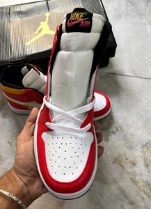 NIKE AIR JORDAN 1 HIGH LIGHT FUSION RED UK 7