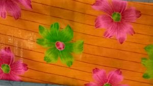 Saree With Beautiful Flower 🌺🌹